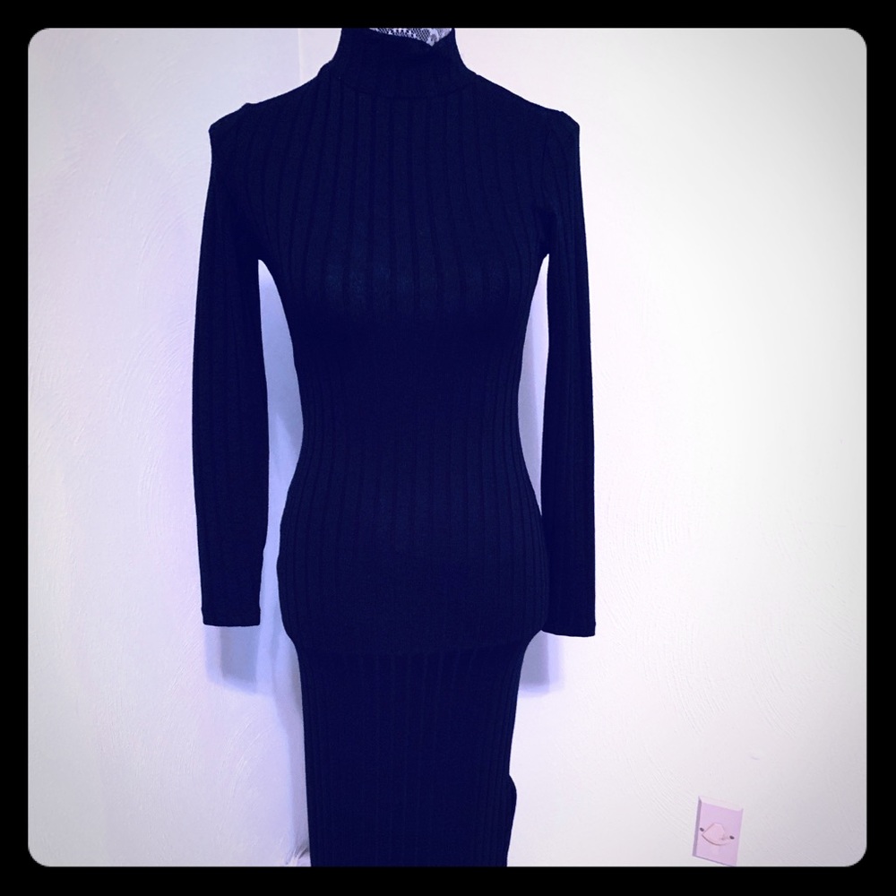 Sexy Black Top Shop Long Dress